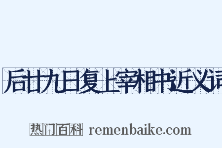 后廿九日复上宰相书近义词是什么意思的图片